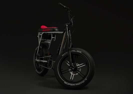 E-Champ RAW Retro Fat Tyre Electric Bike Silverstone